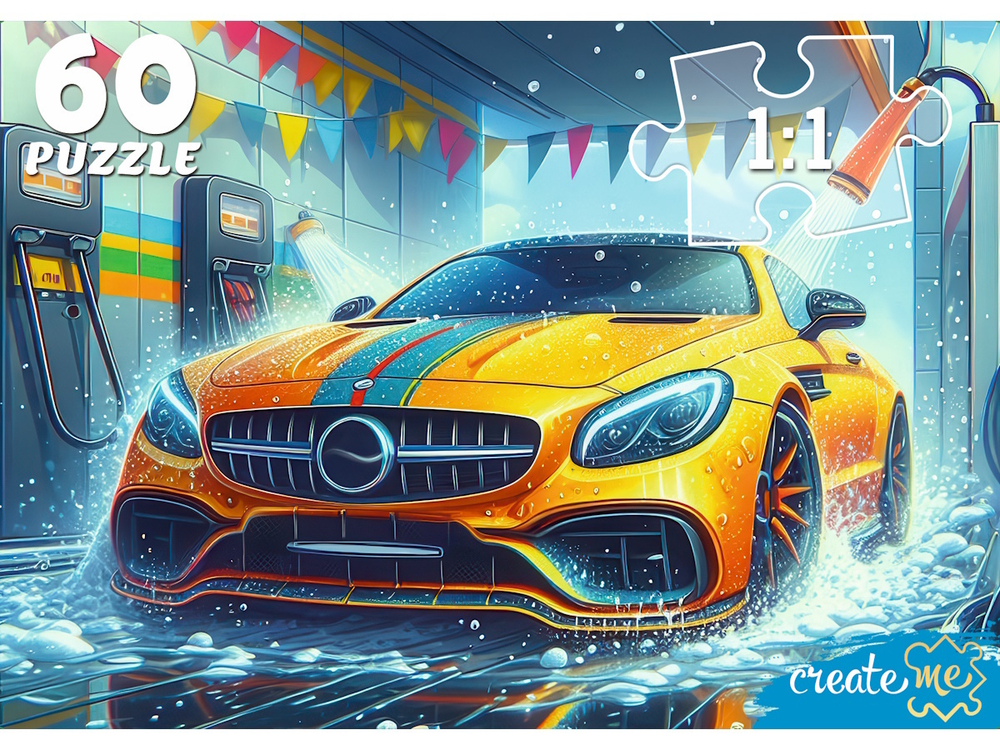 Пазлы 60 элементов 237*330мм. "Автомойка"