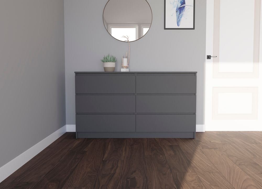 МС Мори Комод МК 1380.6 (NEW) Графит, ДСВ Мебель