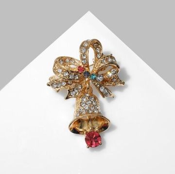 Брошка со стразами Колокольчик