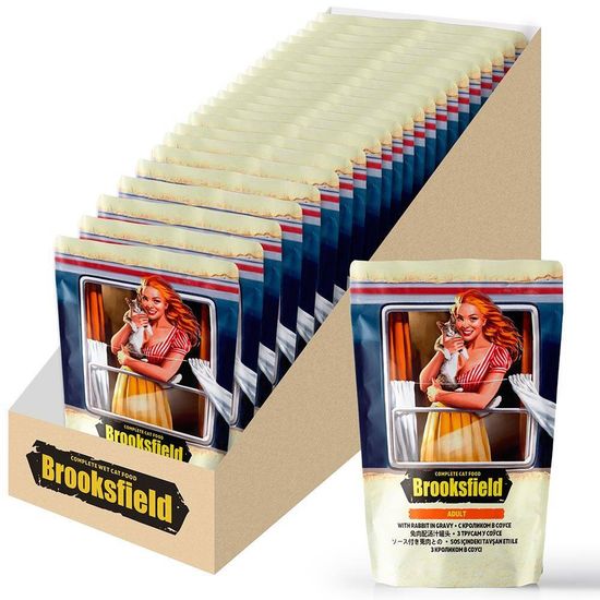 Brooksfield Влажный корм для взрослых кошек с  кроликом в соусе