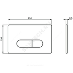 Кнопка для инсталляции хром матовая OLEAS M1 SmartFlush Ideal Standard R0117JG