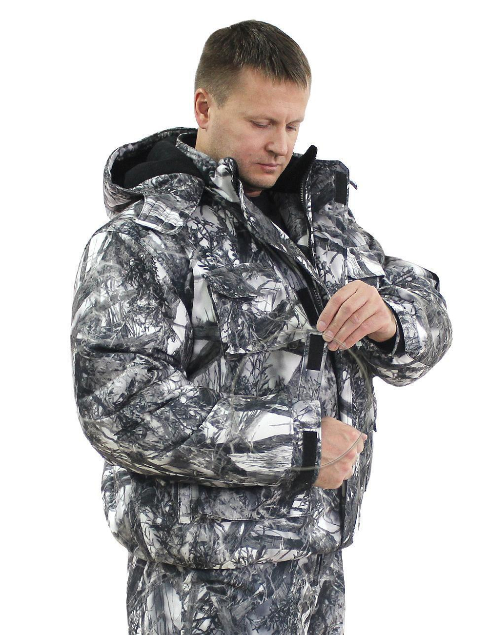 Костюм зимний HUNTER тк.Алова цв.Белый Лес Акция 52\5