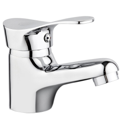 Смеситель для раковины, РМС, корот изл, с картриджем, хром, SL86-001