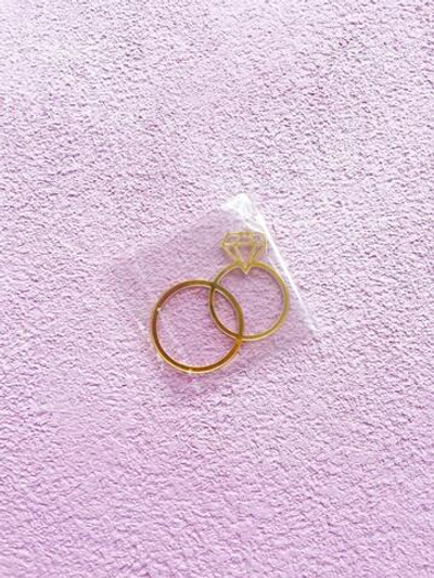 Топпер Свадебные кольца акрил, 4,5 см