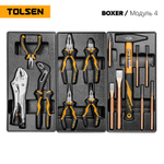 TOLSEN (TT85415-157) Набор инструментов 157 предметов, "BOXER", для тележки, 12 ложементов