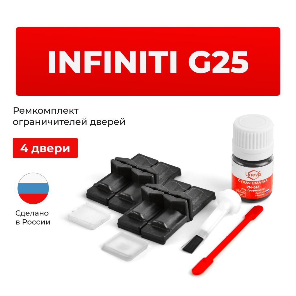 Ремкомплект ограничителей дверей Infiniti G25 V36 (4 двери, тип 29) 2010-2014