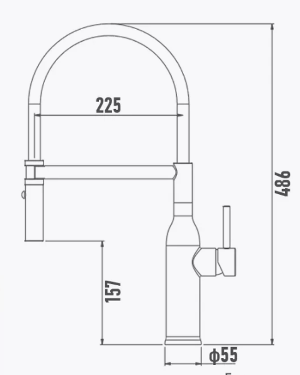 Смеситель для кухни с гибким изливом Gappo G4098-29