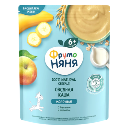 Каша Фруто Няня овсяная с бананом и яблоком 190 гр