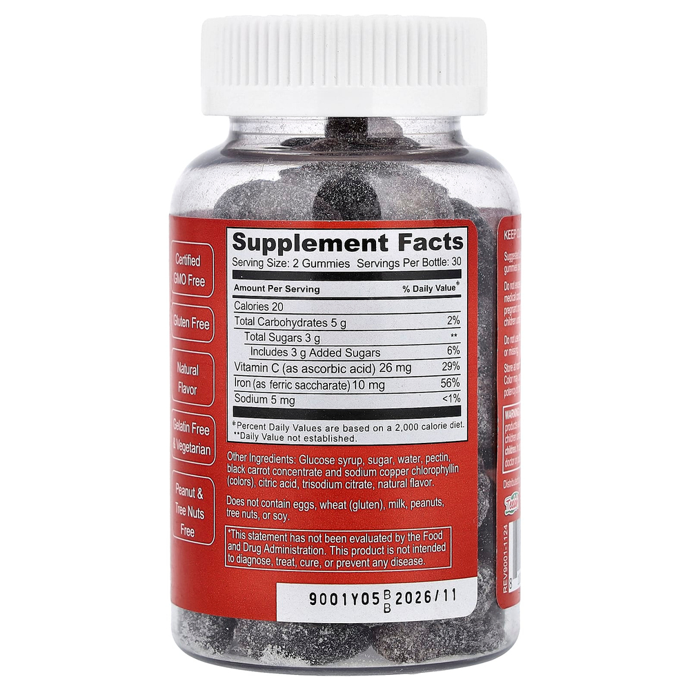 Doctor's Finest, Железо с витамином C, виноград, 60 жевательных таблеток