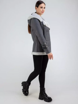 Дубленка авиатор натуральная с капюшоном