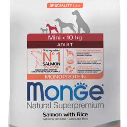 Monge Dog Mini Monoprotein Salmon - монобелковый корм для собак мелких пород (лосось и рис)
