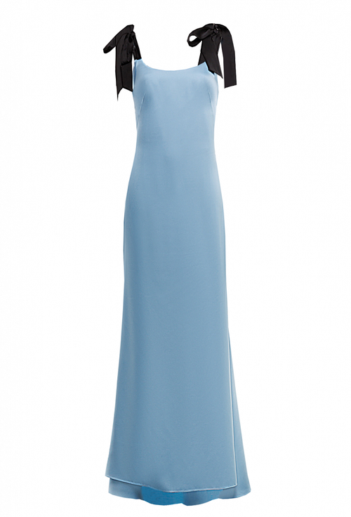 Платье в пол, приталенного силуэта 07-01-24 SS