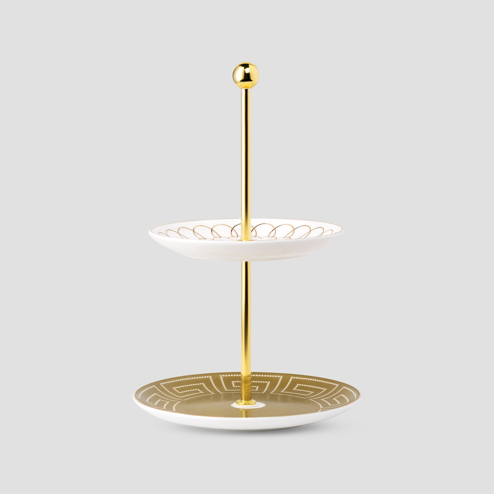 Этажерка для десертов Farforite «Нить Ариадны» в подарочной коробке