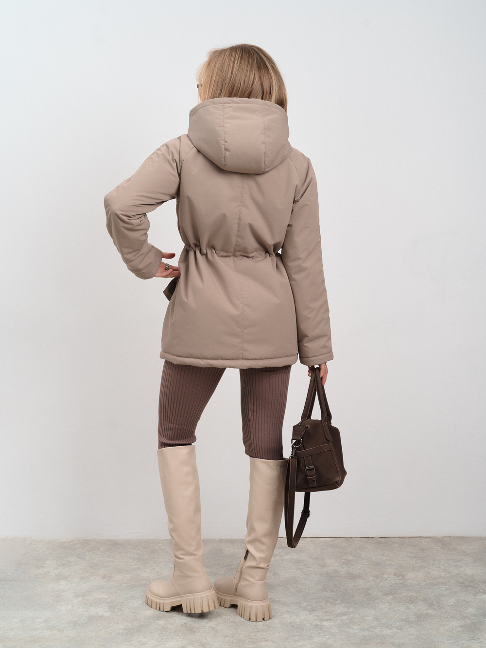 Парка женская демисезонная "Апрель" бежевый