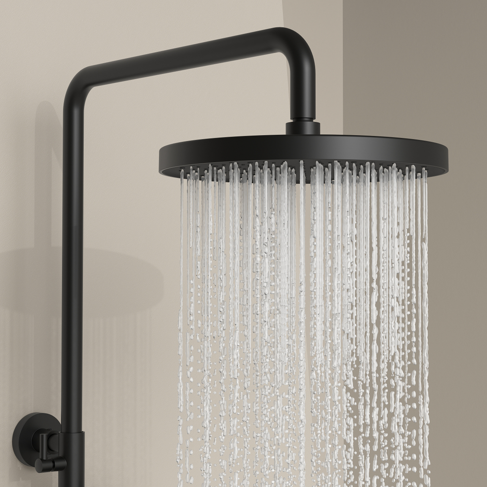 Душевая стойка Sancos Teo c термостатом, черный матовый, SC11001MB