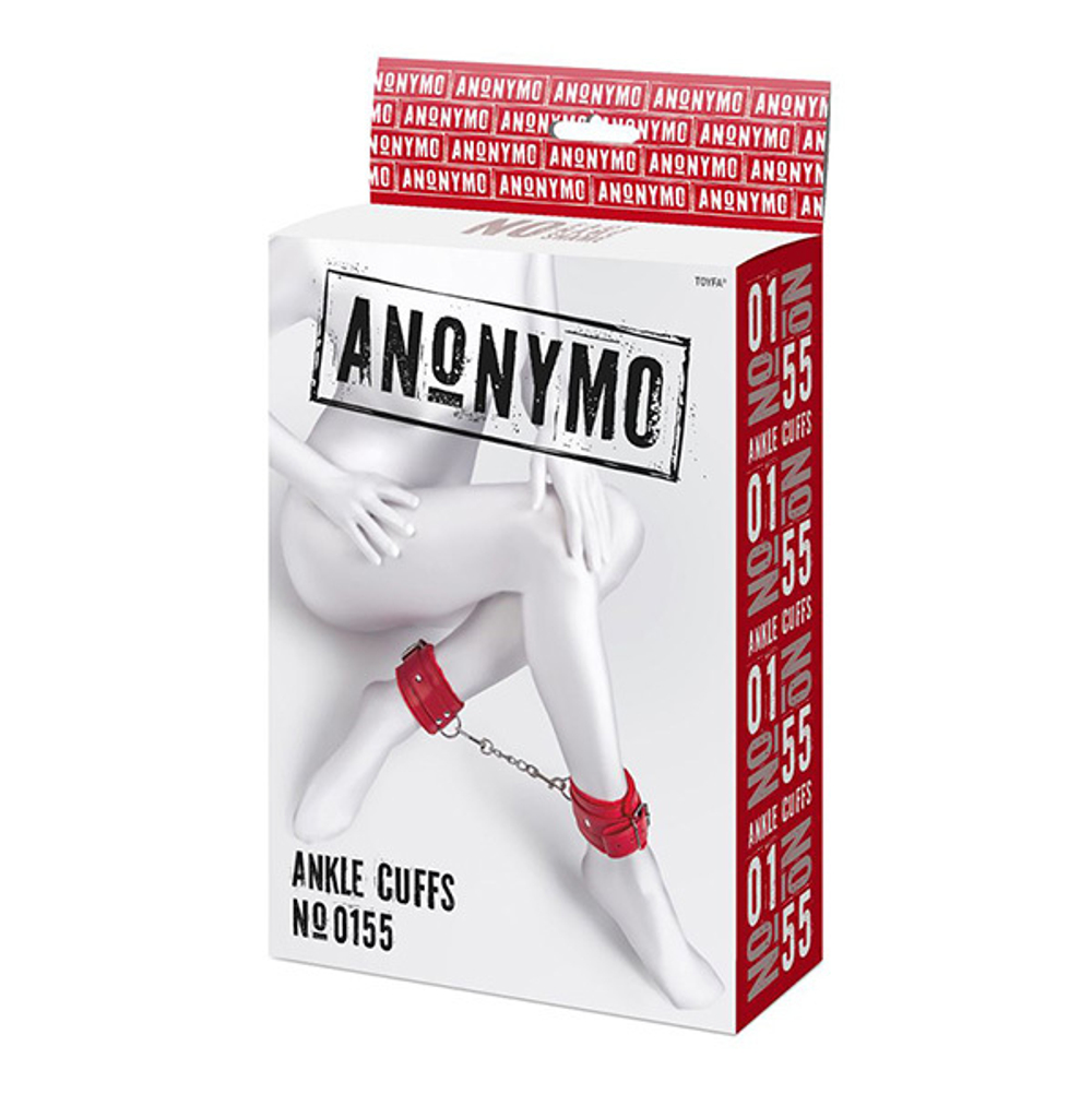 Красные оковы из искусственной кожи ToyFa Anonymo 310155