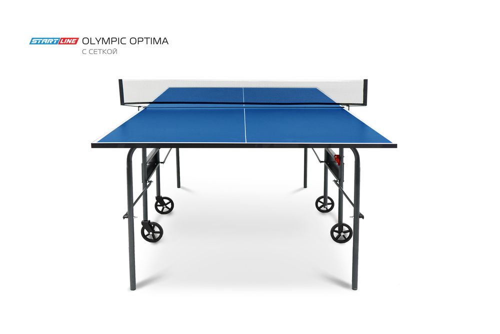 Стол теннисный Olympic Optima Синий с сеткой