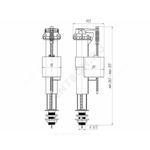 Арматура для бачка наливная 1/2" нижнее подключение АНИ Пласт WC5520