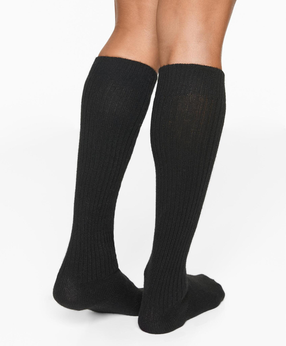 Oysho Длинные носки с добавлением кашемира, черный