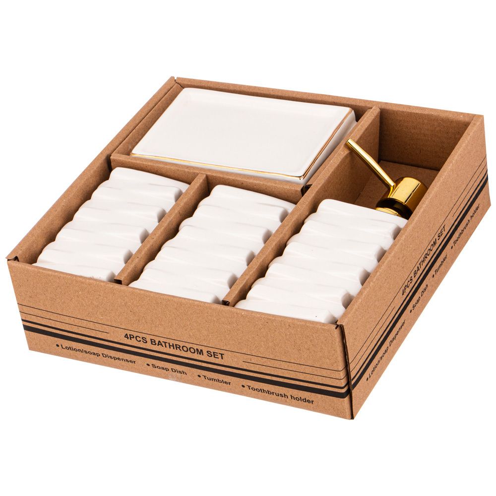 НАБОР ДЛЯ ВАННОЙ КОМНАТЫ 4 ПР. (КОР=12НАБ.) 350 МЛ