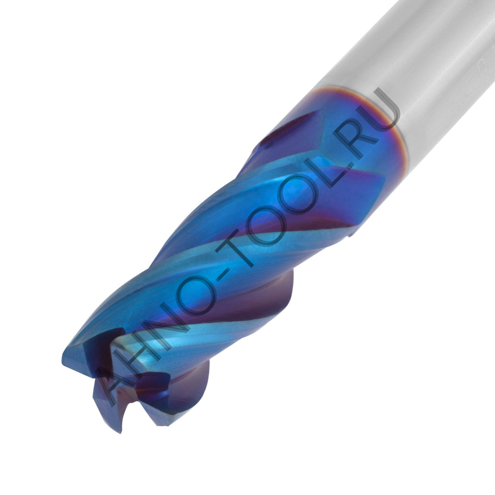 Фреза твердосплавная  12мм (L=75, l=30, хв=12) Z4 35° по закаленной стали, с радиусной фаской BRHM-4