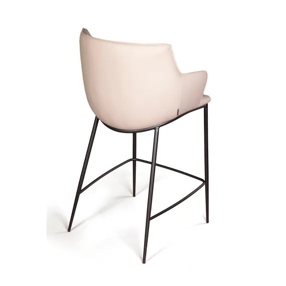 Полубарный стул Sofia, серая экокожа Soft-Touch