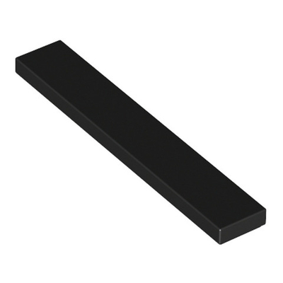 Lego Плоская черепица 1х6 (черная) 663626
