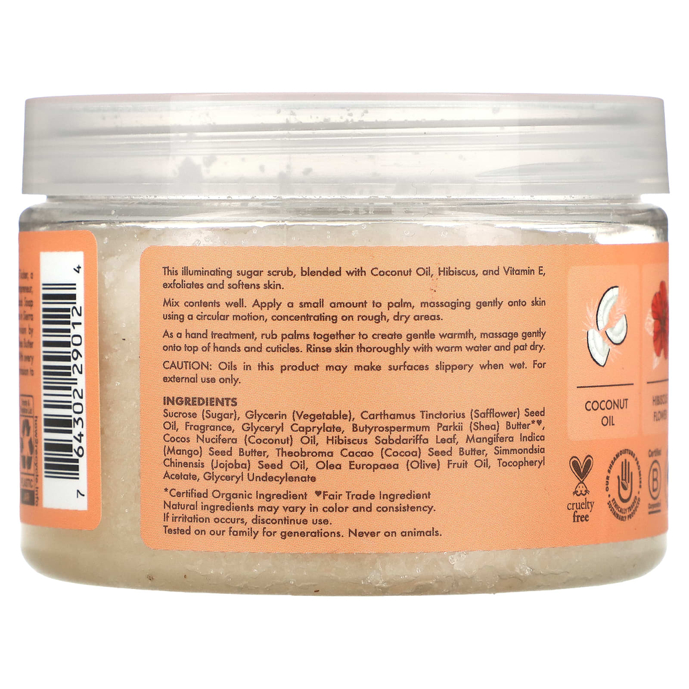 SheaMoisture, Осветляющий скраб для рук и тела с витамином E, кокосом и гибискусом, 340 г (12 унций)