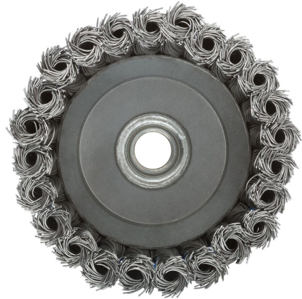 Корщетка, тип Чашка, гайка М14, стальная витая проволока 100мм