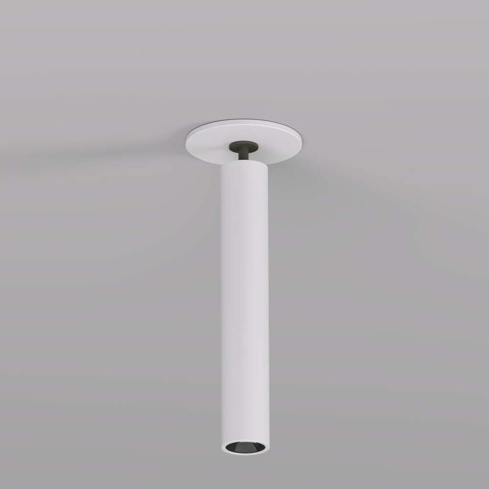 DK2517-WB Поворотный встраиваемый светильник SPACE со светодиодом H138mm d23mm 220V 8W 38° 4000К IP20 белый/черный алюминий