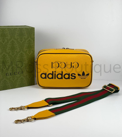 Желтая сумка через плечо Gucci adidas