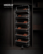 Вращающаяся полка для обуви, 685x355x(1630-1830), 10 уровней