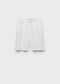 Льняные бермуды с поясом