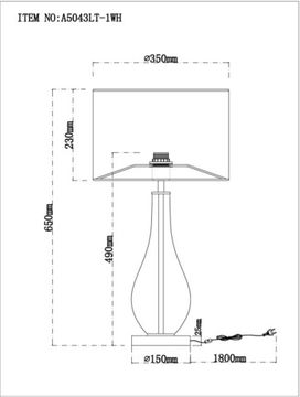 Интерьерная настольная лампа Naos A5043LT-1WH
