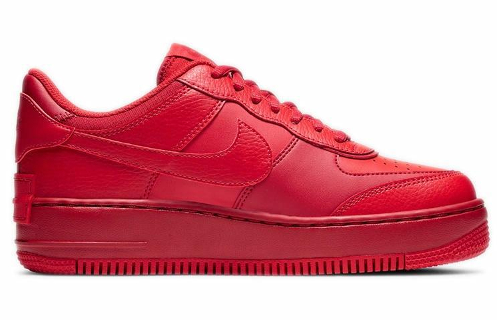 Кроссовки Nike Air Force 1 Shadow Triple-Red (Женская размерная сетка)