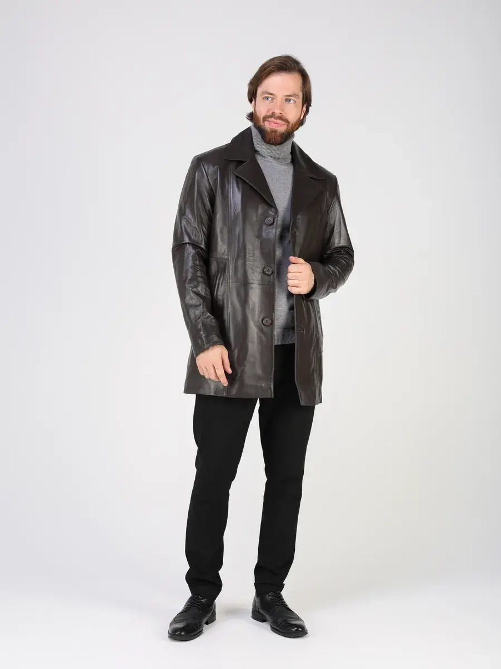 Кожаная куртка демисезонная блейзер пиджак