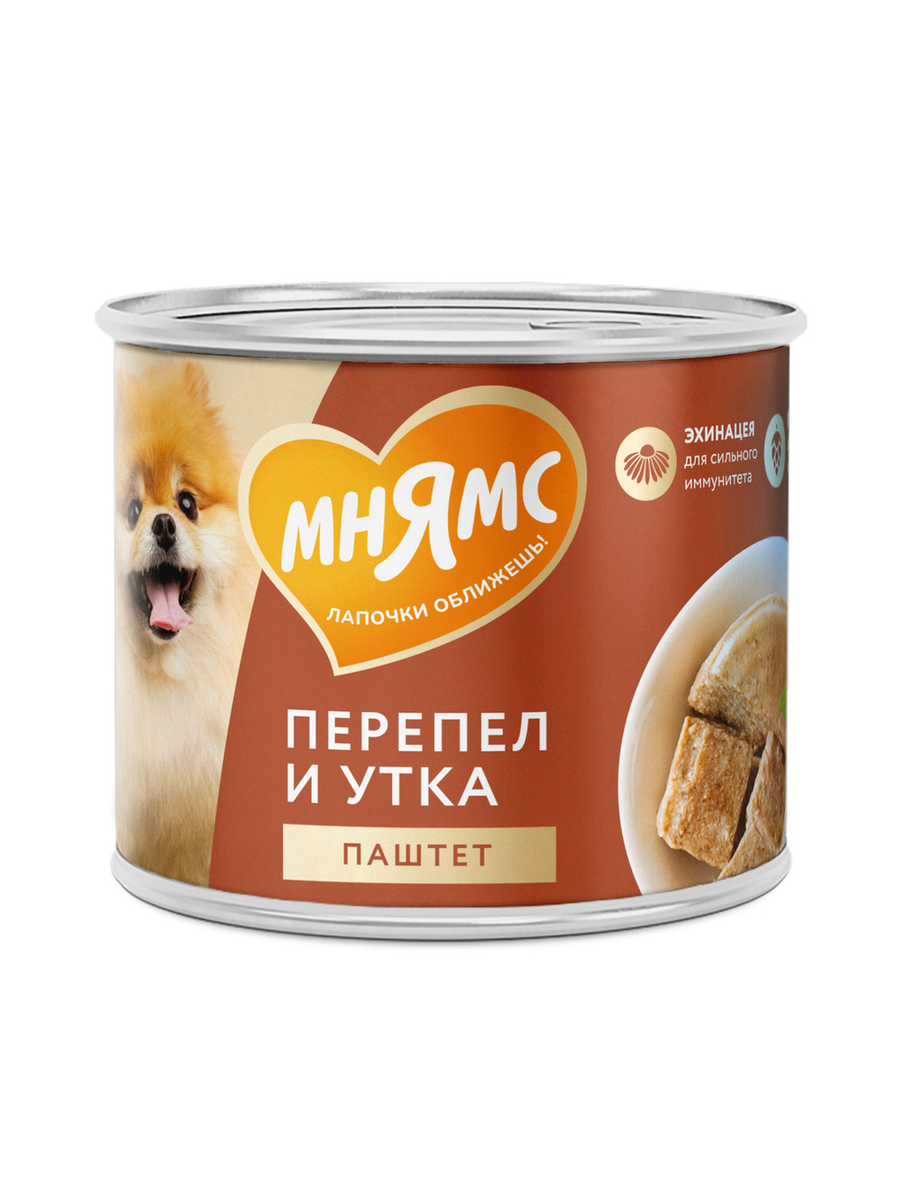 Влажный корм Мнямс На каждый день Паштет из утки и перепела для собак «СИЛЬНЫЙ ИММУНИТЕТ» 200 г