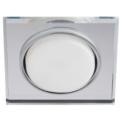 Светильник встраиваемый cо светодиодной подсветкой ЭРА DK LD50 MR под лампу GX53 зеркальный | Встраиваемые LED светильники