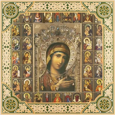 Икона БМ "Невская Скоропослушница", рама 28х28, в коробке