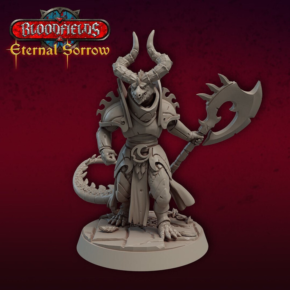 Grand Alliance Chaos Beasts of Chaos Bestigors Драконорожденный миниатюра для dnd, днд, pathfinder, фентези, Настольная игра, НРИ, Варгейм, РПГ