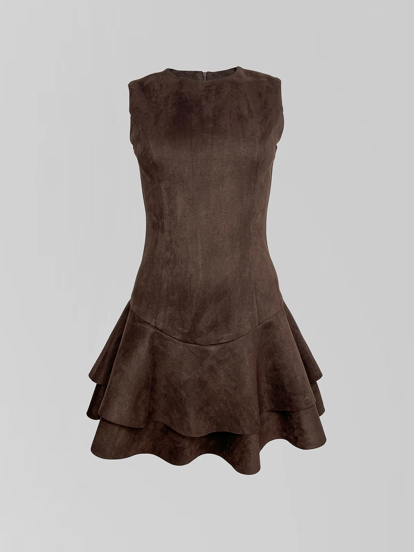 Комбинезон Agdali Brand 049 однотонный замшевый с пышной юбкой