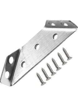 Треугольный кронштейн 8 шт. с демпферами 48 шт.Толщина 1,2 мм,Комплект угловых стяжек для кровати,нержавеющая сталь