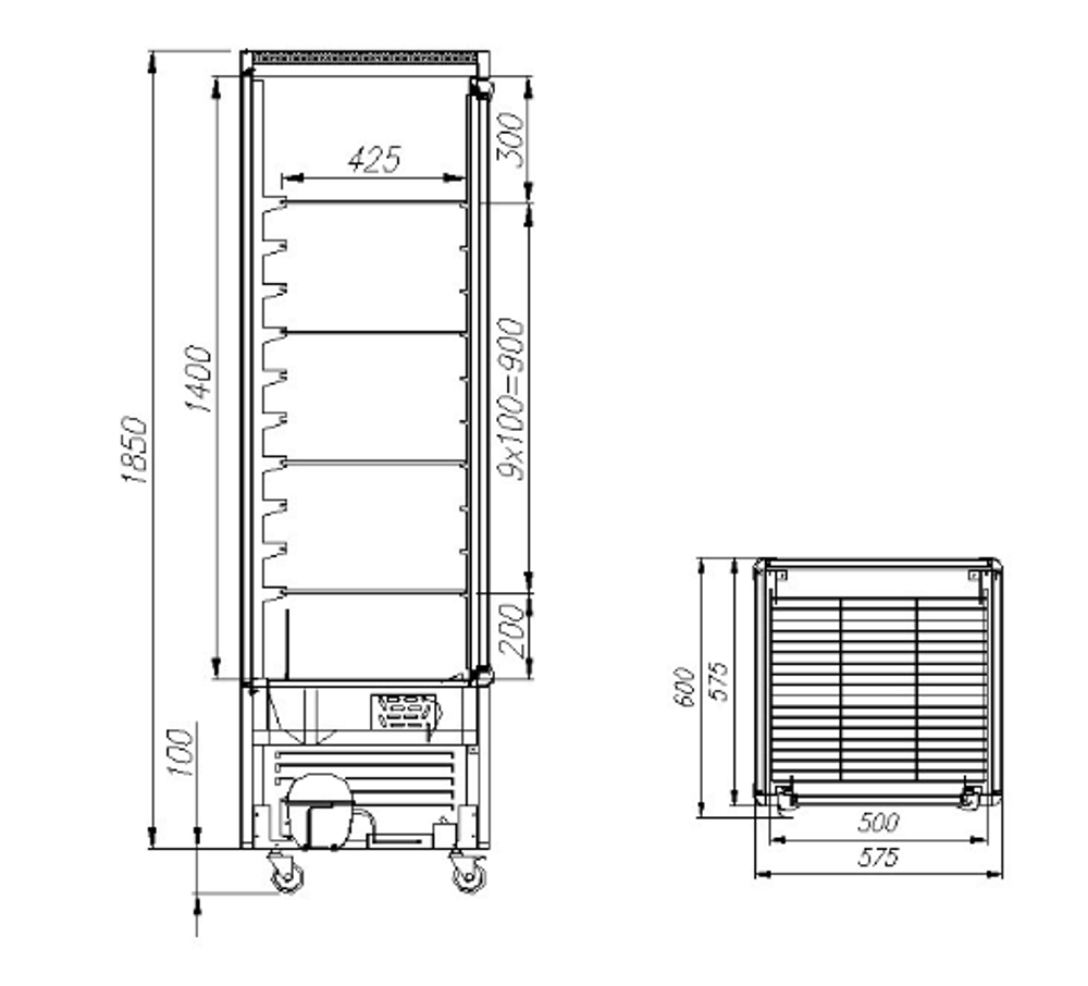 Кондитерская витрина CARBOMA R400C LATIUM (D4 VM 400-1)