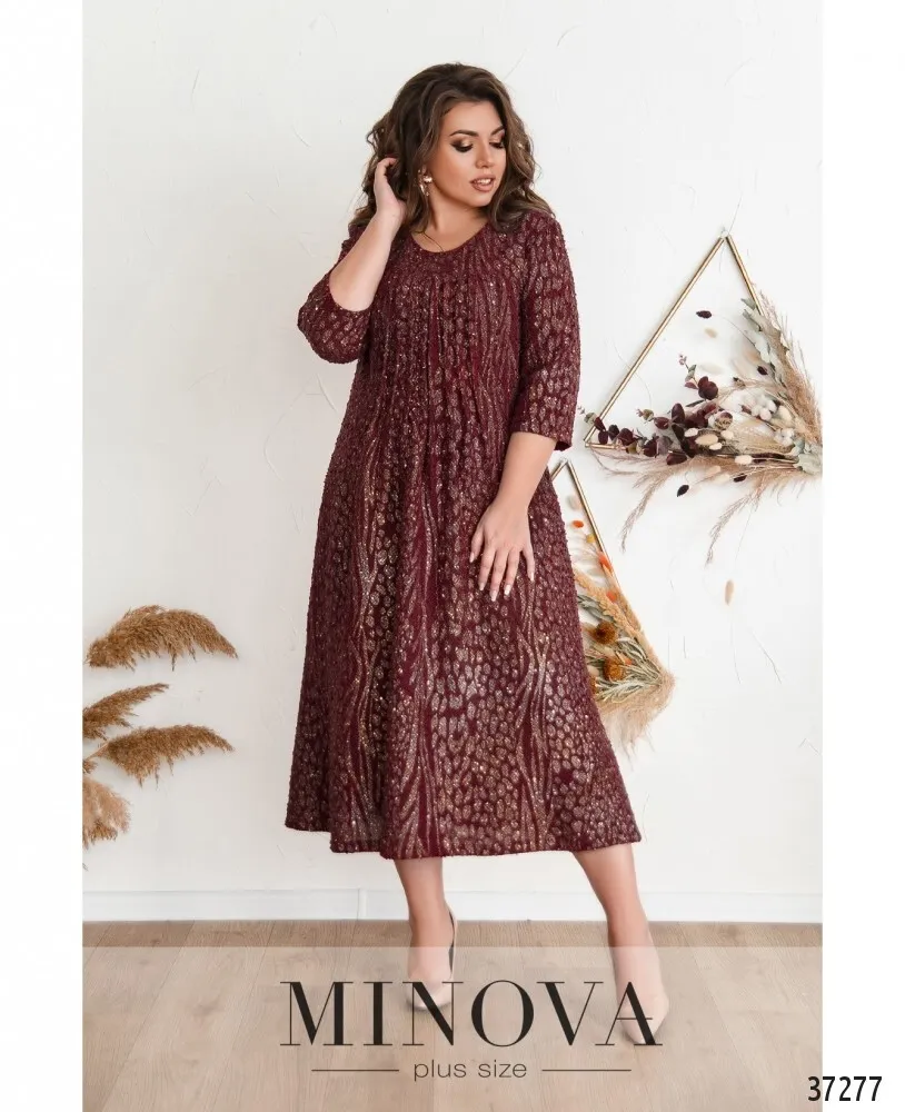 Платье 404Б-бордо Minova
