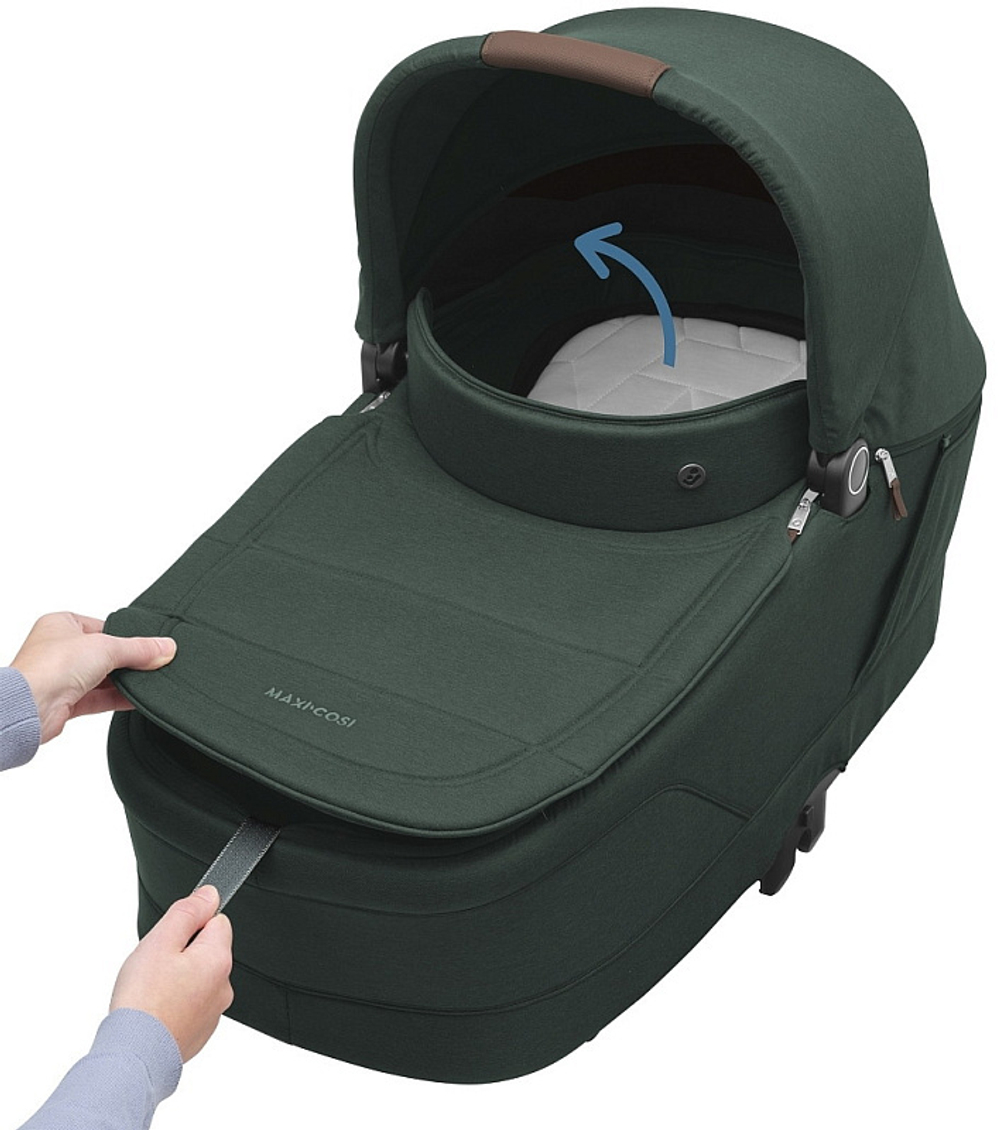 Коляска детская Maxi-Cosi Oxford Plus 3 в 1 с автокреслом CabrioFix Select grey 1978403110 Twillic Green/Зеленый