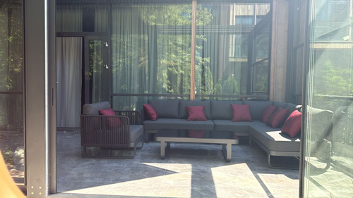 Лаунж зона BELLISA модульная маренго - каркас карбон