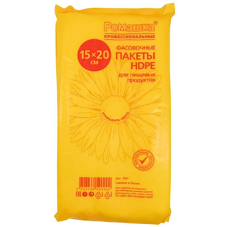 Пакет фас.15*20см"Ромашка"с фальцами 1/1000шт