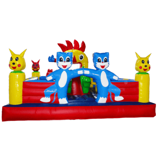 Коммерческий надувной батут "Котики встречают"