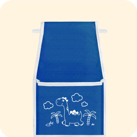 Кармашки в садик 85х20 Динозавр (синий)