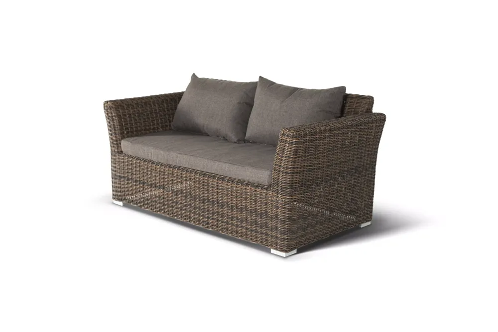 "Капучино Дабл" лаунж-зона из искусственного ротанга, цвет коричневый